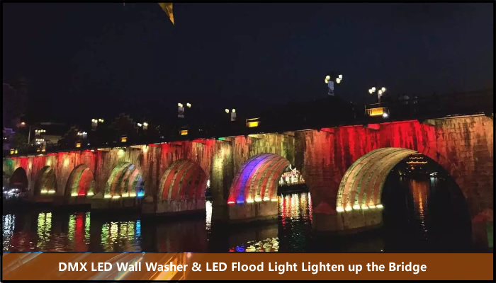 wall washer flood light lighten up the bridge hole