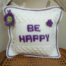 Decorative letters pillow Crochet Cushion Square cover