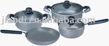 7pcs inner and outer hard-anodized cookware set