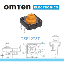 DIP with emboss 12-12-7.3 square tact switch