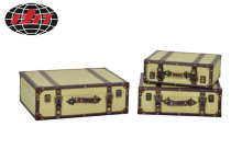 Set of Three Linen Hand Box