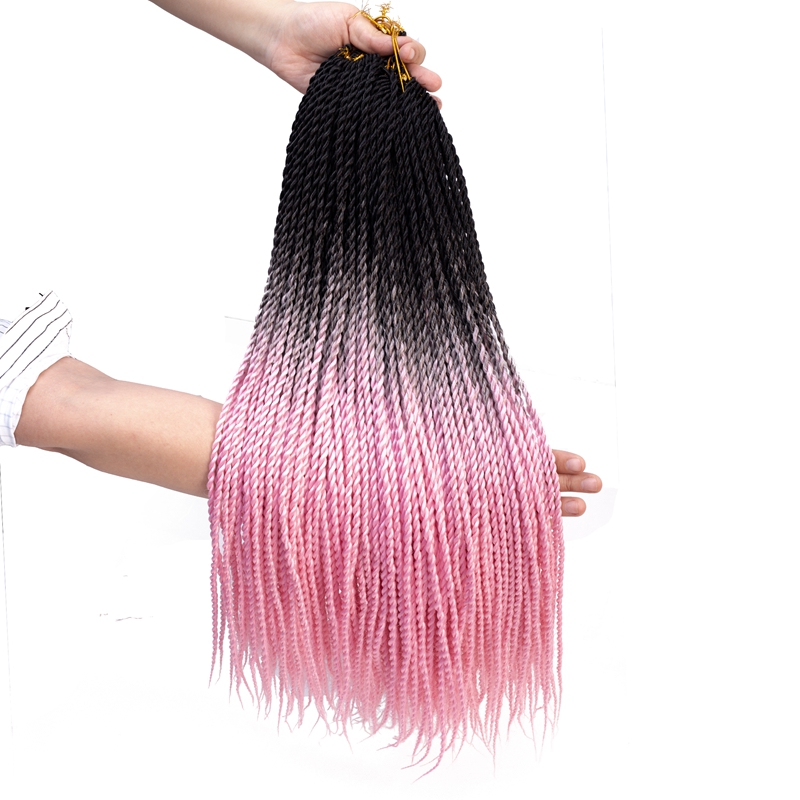 Hot sell senegalese twist braid  aliexpress crochet senegalese twist ombre jumbo braid senegalese twist weft