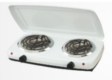 2 Solid Electric Cooking Hot Plate with Cover