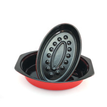 Black Non-Stick Covered Oval Roasting Pan oval Grilled chicken dish turkey roaster pan