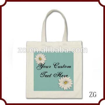 Fashion flower personalized custom cotton shopper bag