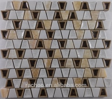 Onyx marble mix crackle ceramic mosaic tile