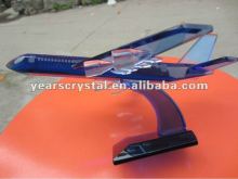 arrival crystal aircraft/airplane/airline/fighter aeroplane for crystal transport models with engraved (R-1046