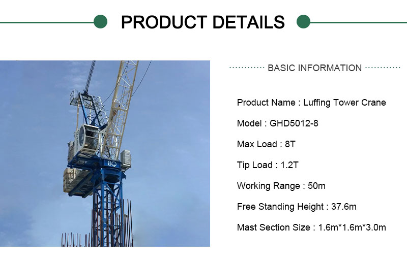 8 ton tower crane