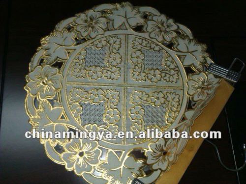 decorative golden or silver round table cloth