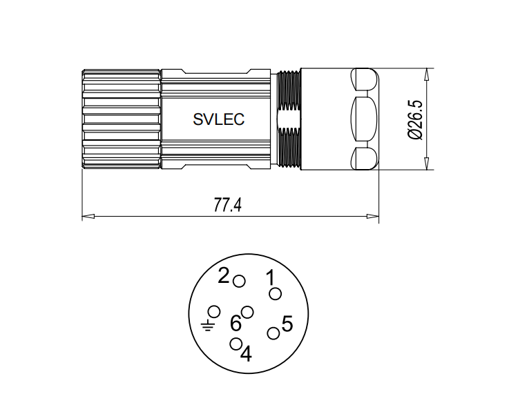 M23 Female Connector 