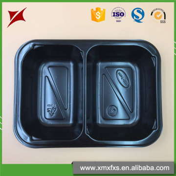 Compartment disposable plastic fast food container