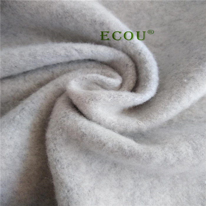 2020 fall grey organic cotton brushed back fleece fabric for women and baby outside coat and hoodie