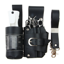 Masterlee Brand Hairstylist Leather Tool Bag with Comb and Scissors Kit