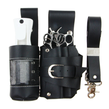 Masterlee Brand Hairstylist Leather Tool Bag with Comb and Scissors Kit