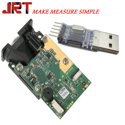 Distance measurement with laser sensor