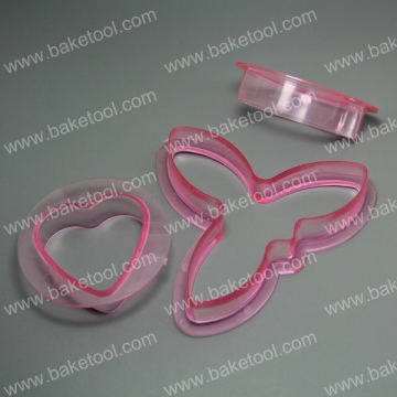 Plastic 3pcs Kapok Flower Press Mold for Cake Decoration