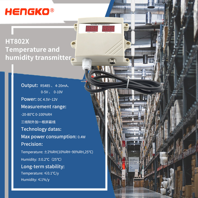 Temperature and Humidity Iot Solutions Temperature and Humidity Monitoring System for Warehouse RHT Series IP66 Waterproof