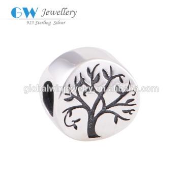 Wholesale Tree Of Life 925 Silver Charms DIY Bracelet Charms