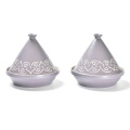 Set di stoviglie in ceramica di stampaggio viola grigio grigio