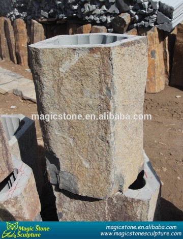 rectangle carved stone large garden planter