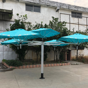 Customized Stylish 5-Head Patio Umbrella for Coffee Shops
