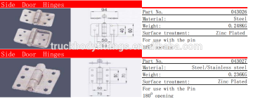 China door hinge / rotating hinge / folding hinge for truck