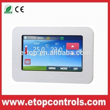 China Factory Produce Color Touch Screen Thermostat