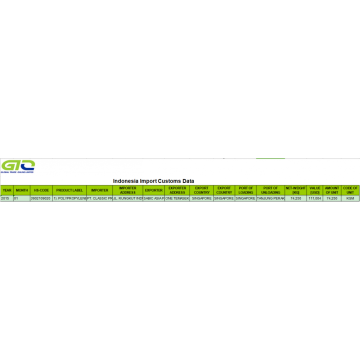 POLYPROPYLENE Indonesia Import trade Data