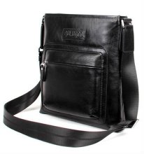High class soft leather men sports soccer shoulder bag