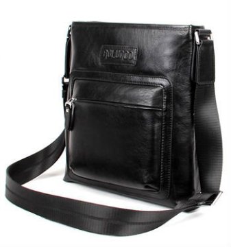 High class soft leather men sports soccer shoulder bag