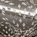Éclairage de lustre de plafond en cristal acrylique de hall de bureau