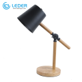 Lampu Meja Kayu LEDER Bule