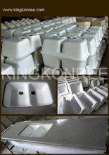 Undermount Corner Sink Modified Granite Kitchen Sink, Russia Solid Surface Sink