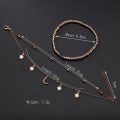Летний многослойный женский браслет из бисера со звездой и луной, регулируемый для женщин и девочек