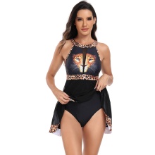 Conservative Black Hollow Out Swimwear for Women