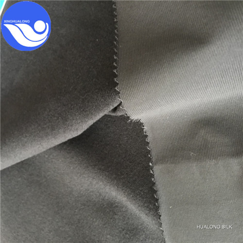 High F velvet tricot brushed fabric