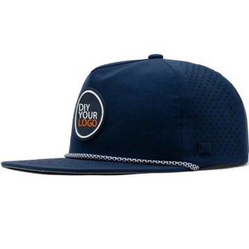 Laser Cut Perforated Dad Gorras: Custom PVC Patch Logo Waterproof Performance Hat