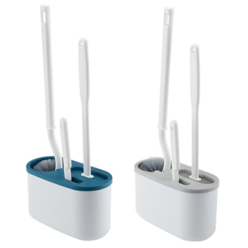 Plastic Cleaner Toilet Brush Set - Three-piece Bathroom Toilet Brush Set