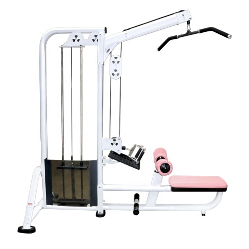 Dual functional lat pulldown low row exercise equipment