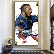 Star Soccer Player Street Art: Graffiti Posters, Prints & Wall Art Canvas