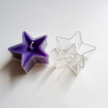 Copa de plástico de forma de estrella para la fabricación de velas