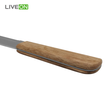 Coltello da bistecca con manico in legno 4 pezzi