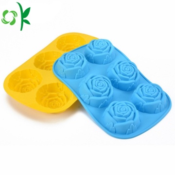 Silicone 6 rongga sabun bunga cetakan