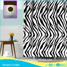 POLYESTER FABRIC ZEBRA STRIPES PRINTED SHOWER CURTAIN