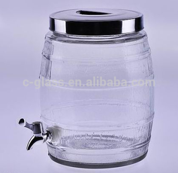 Big Clear Juice or Water Glass Jar With Tap