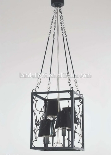 Modern metal cage chandelier lamp