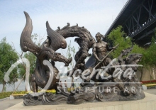 High quality metal dragon sculpture bronze dragon sculpture
