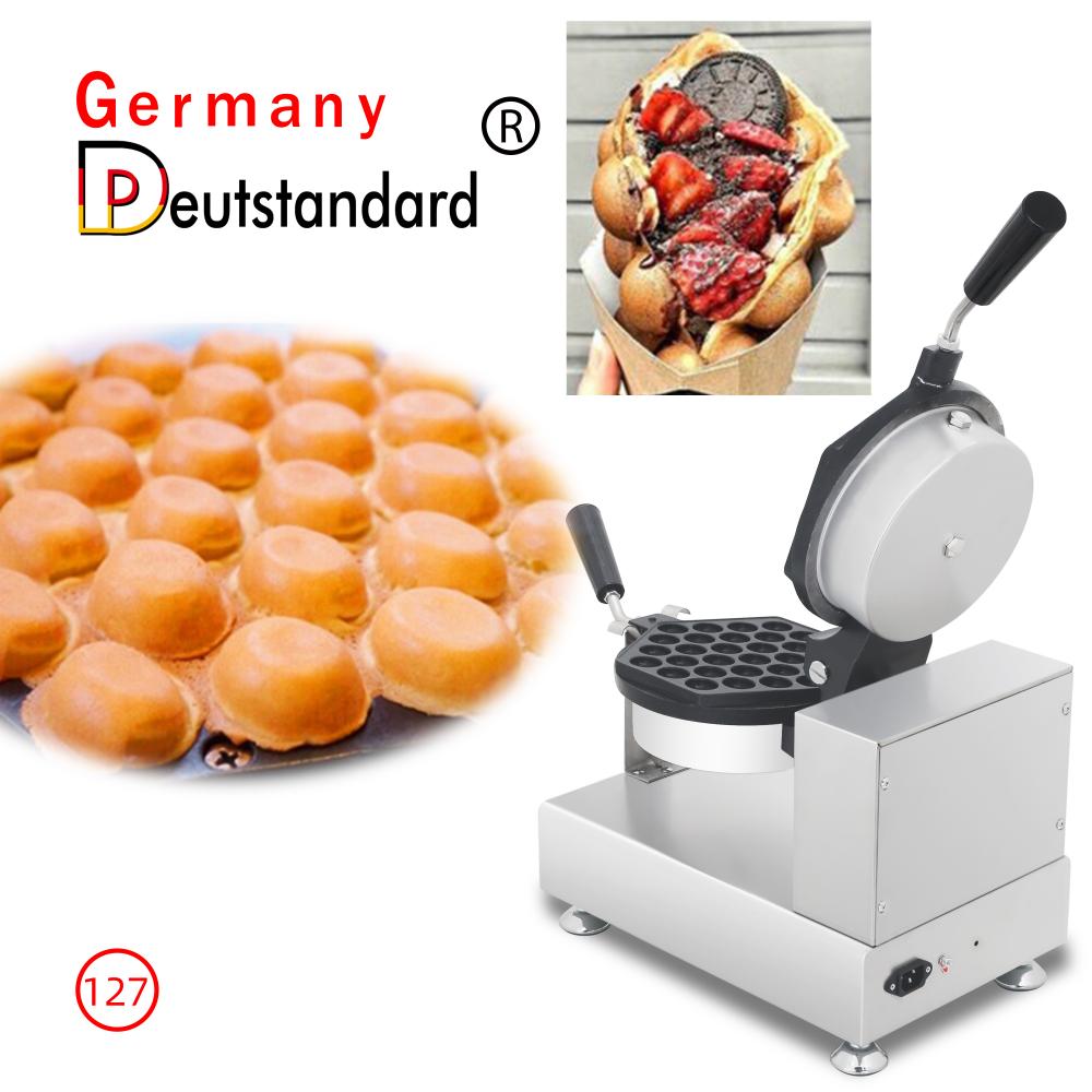 ฟองไข่โรตารี่เชิงพาณิชย์ Waffle Maker 220V 110V Hong Kong Eggettes Waffle Iron Machine