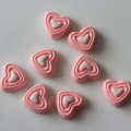 100pcs/bag Flatback Heart Shaped Resin Beads Pink Major Handmade Craft Decor Beads Slime For Handmade Craft Decor Charms