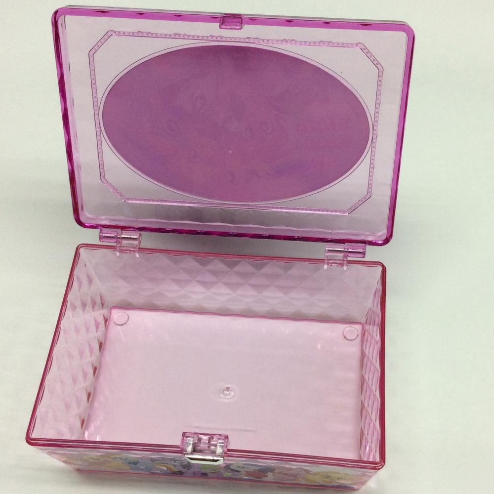 Plastic storage box with diamond pattern